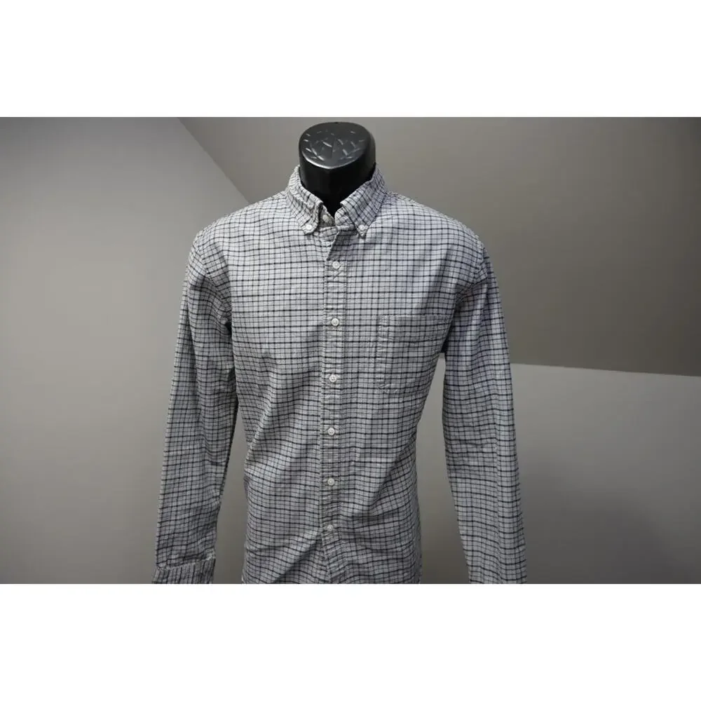 J Crew Slim Fit Dress Shirt Plaid Casual Button Up‎ Front Pocket Mens Sz Large